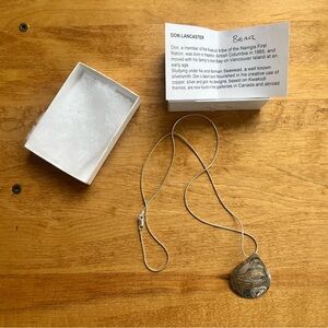 Silver Bear Pendant Necklace